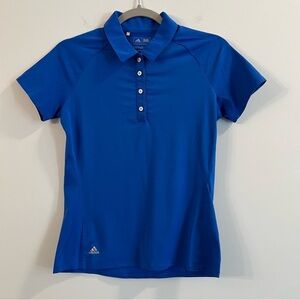 Women’s new Adidas climax oil blue short sleeve athletic polo shirt size XS